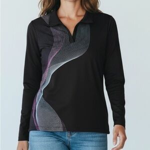 Callaway Black and Purple Long Sleeve Tee